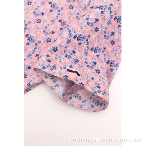 Summer Striped Gradient Printing Long-sleeved Shirt
